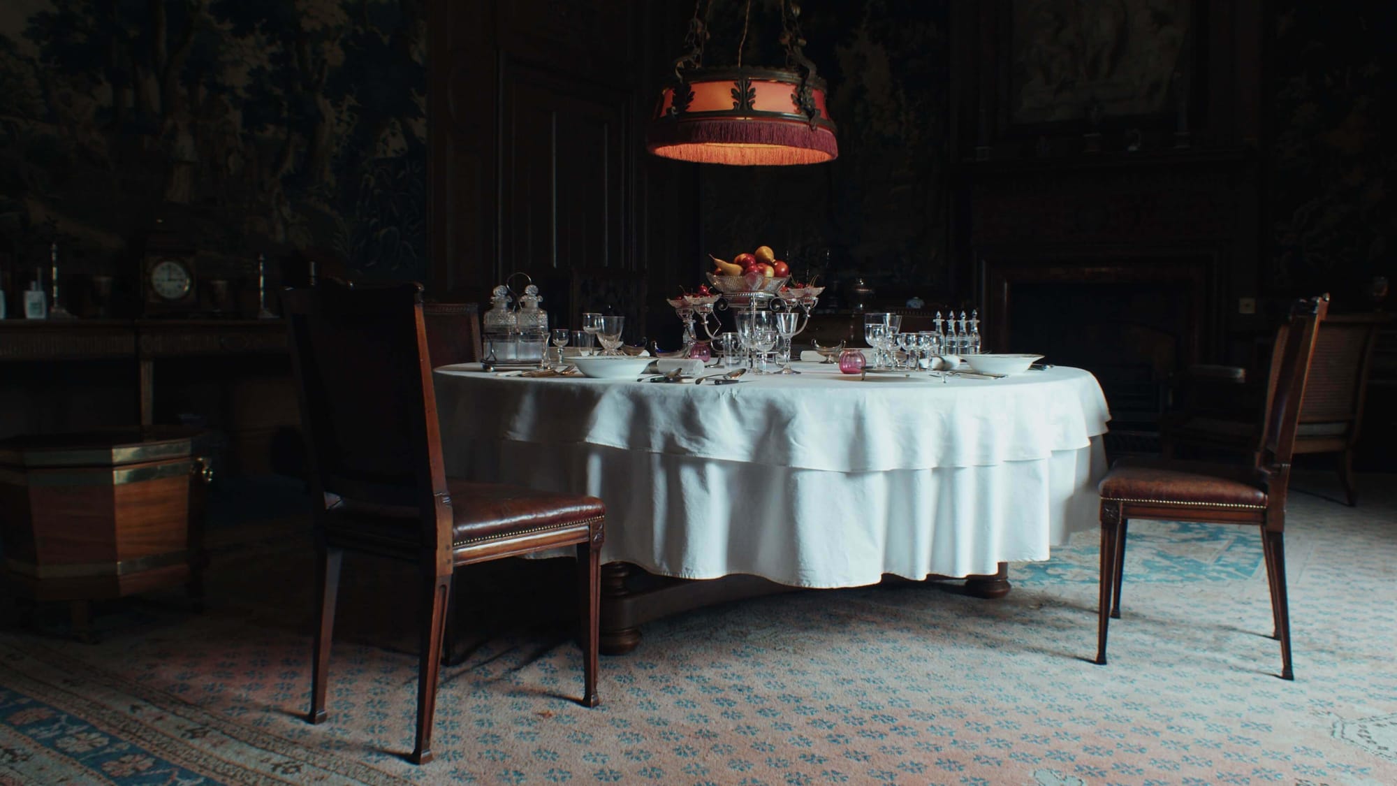 A beautifully set table at Lauriston Castle in Edinburgh